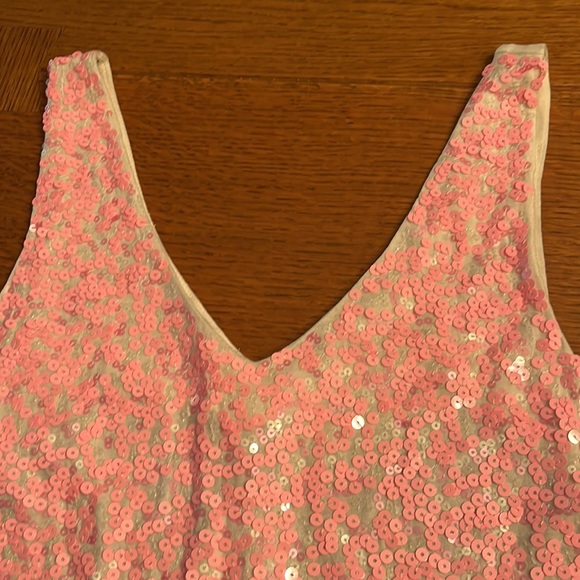 NWT JCrew pink sequin Tank Top (Size M) - Picture 4 of 9